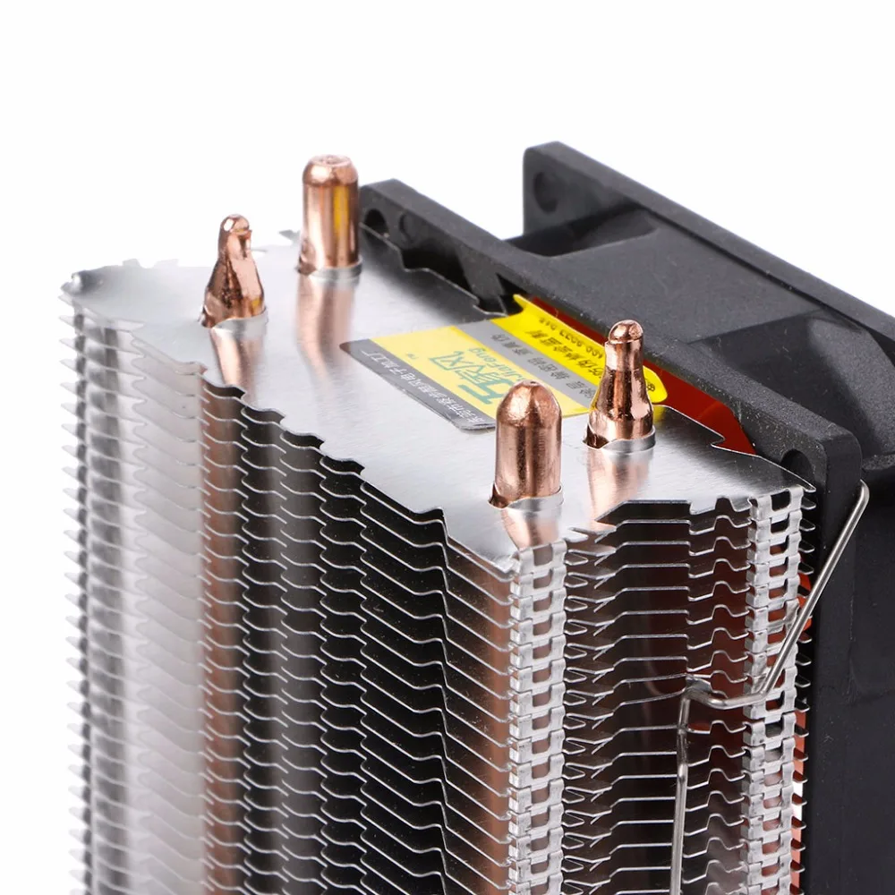 2 Heatpipe Алюминиевый ПК охлаждающий вентилятор для процессора Intel 775/1155/1151 AMD