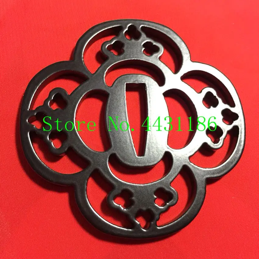 Красивый Меч фитинг железная ручка Tsuba защита для японской искусственной кожи