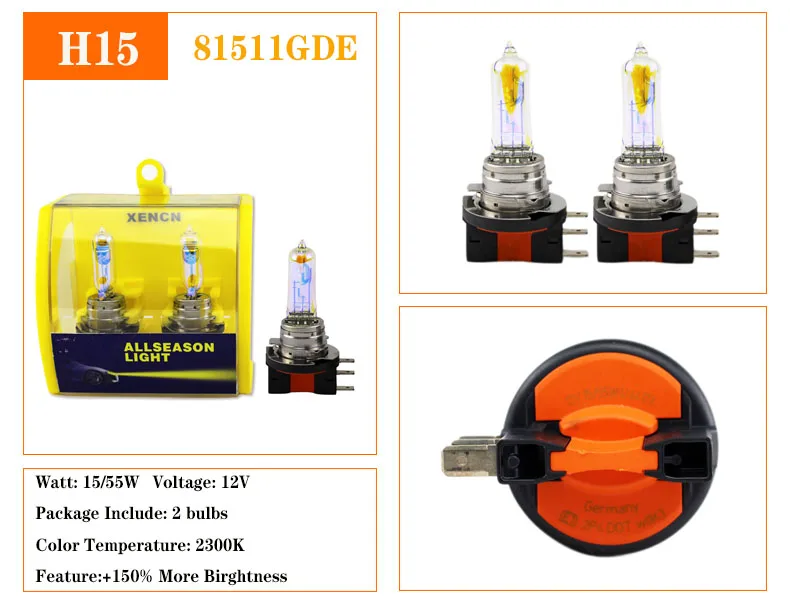 XENCN 12V 2300K Золотой глаз ксеноновые автомобильные галогеновые фары H1 H3 H4 H7 H8 H9 H10 H11 H13 H15 H16 9004 9005 9006 9007 9008 880 881