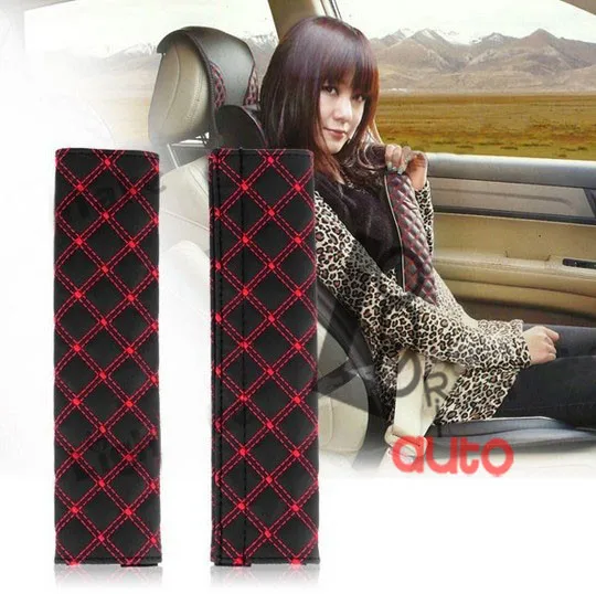2013 автомобильный ремень безопасности мягкая Наплечная Подушка накладка красная