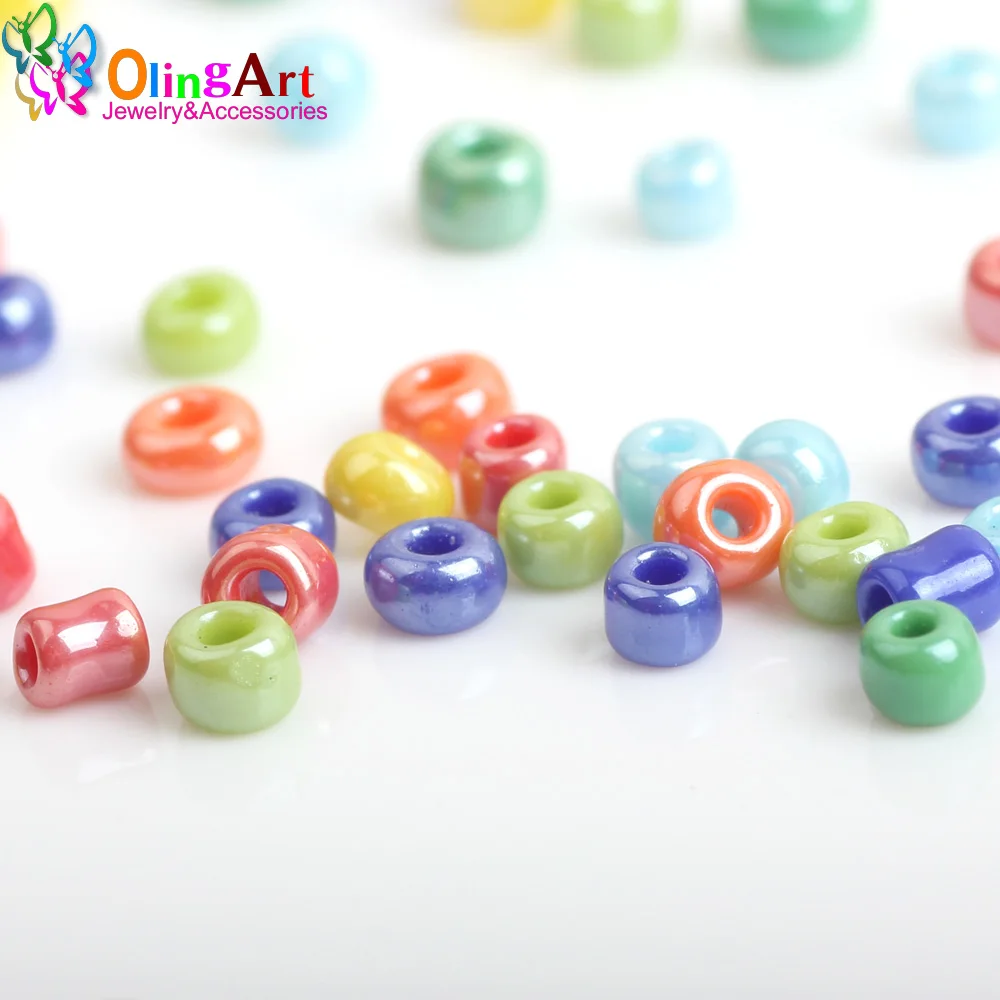 OlingArt Новинка AAA 2 мм 1500 шт. стеклянные бусины непрозрачные цвета блестящее