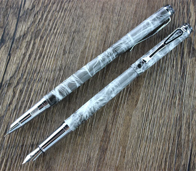 Ручка перьевая Jinhao 911 стальная с мраморным узором и сверхтонким наконечником 0 38