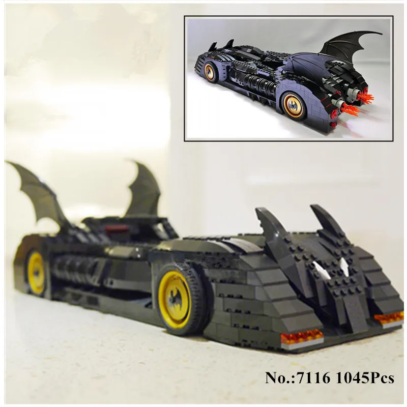 DECOOL 7116 1045 шт. конструктор с супергероем Бэтменом модель Batmobile наборы блоков
