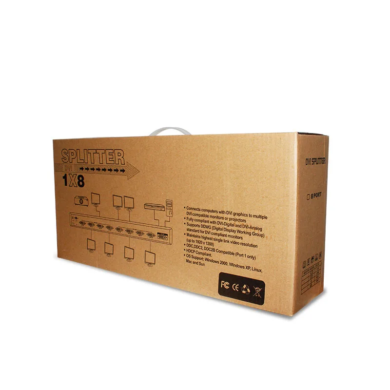 Разветвитель dvi HD с 1 на 8 выходами разветвитель сигнала интерфейсом 24 + 5 DVI