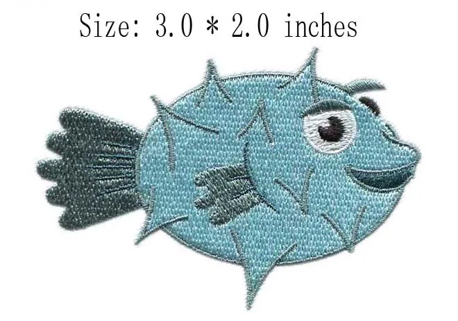 Наклейка на стену с вышивкой синяя рыба 3 0 дюйма|embroidery patch|the patchpatches patches |