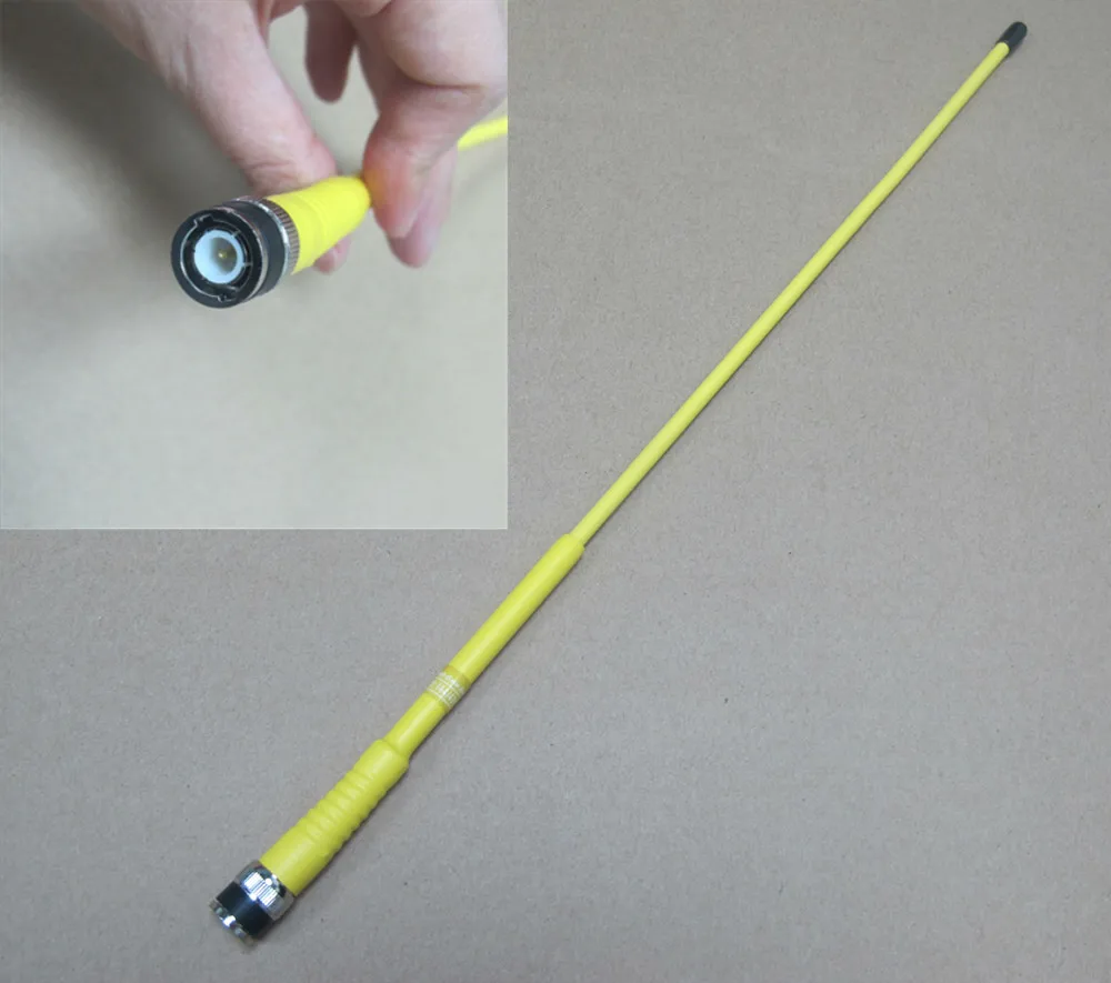 

OPPXUN yellow FP405 Dual Band VHF UHF Antenna for ICOM:IC-V8 IC-V80 IC-V80E IC-V82 IC-V85 for KENWOOD TK308, TK208 radios