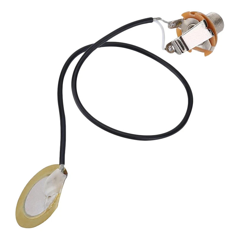 Acoustic Guitar Transducer Pre-Wired Amplifier Piezo Jack Pickup Accessory | Спорт и развлечения