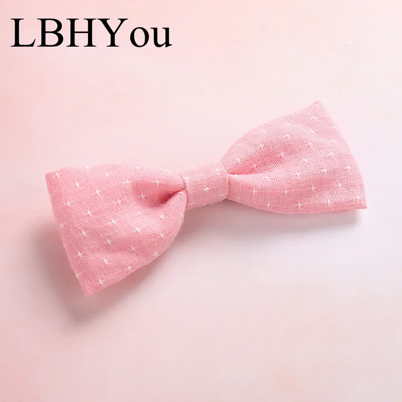 

1PCS Handmade Knot Bows Girls Hair Clips,100% Cotton Linen Bow Hairpins,Kids Girls Fabric Hair Barrettes Princess Hair Accessory