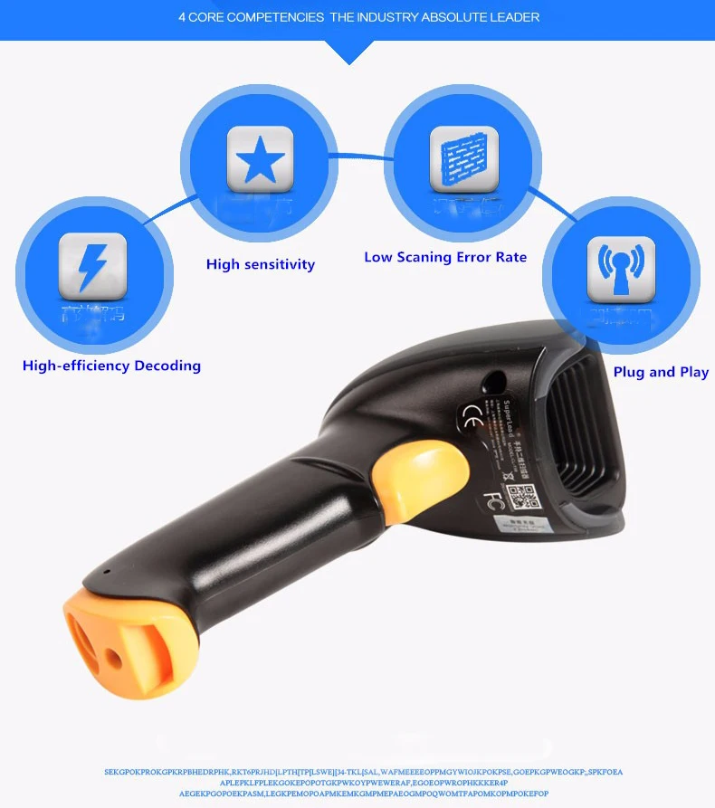 Качественный USB интерфейс проводной 1d/2d Ручной Bluetooth сканер штрих кода для Android Pos