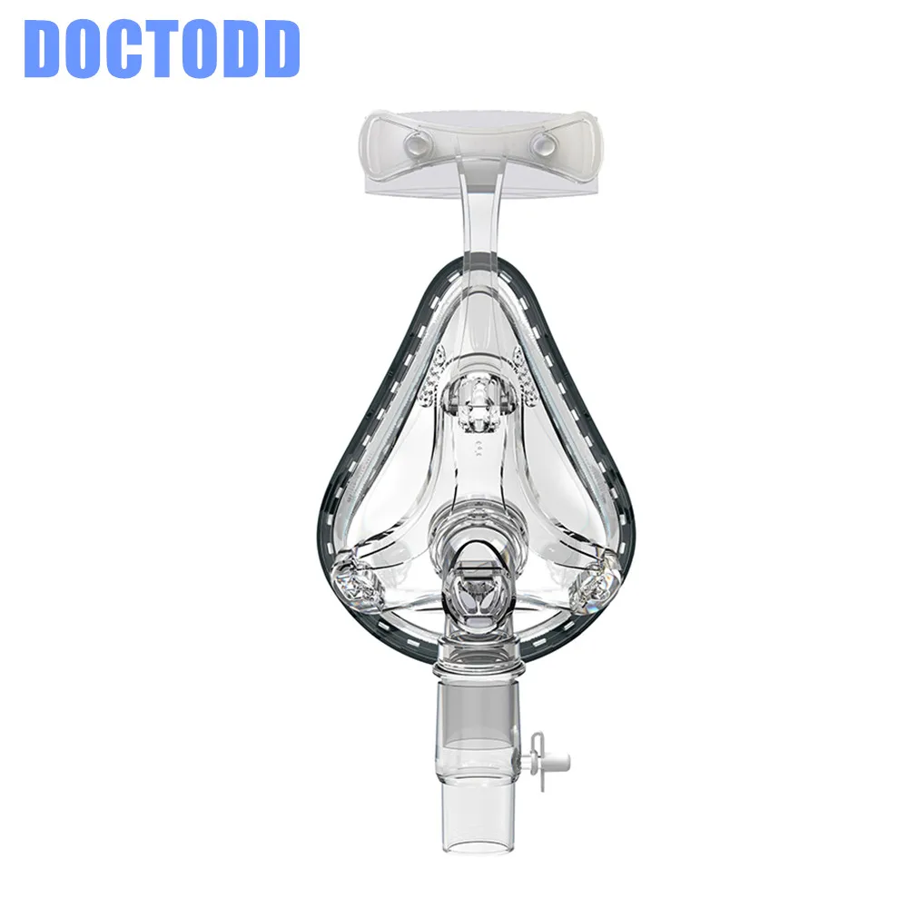 Полнолицевая маска DOCTODD FM1 S M L размеры для защиты от храпа силиконовый гелевый