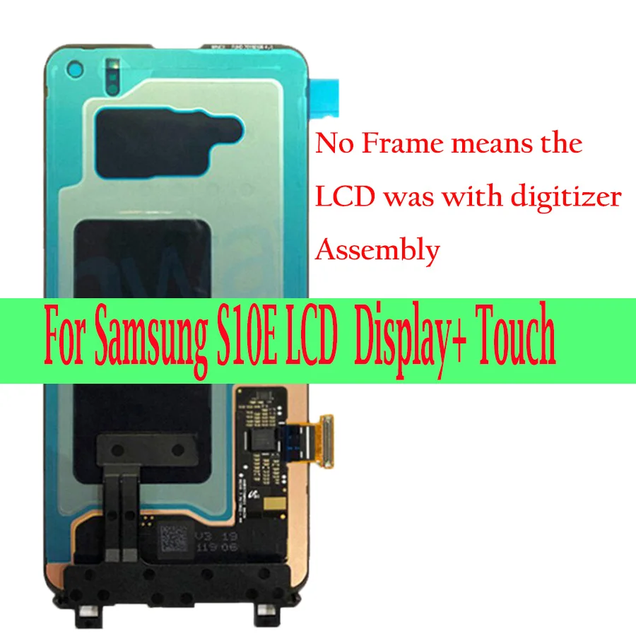

AMOLED For Samsung Galaxy S10e 2019 SM-G970 LCD Display Touch Screen Digitizer Assembly Replace With Frame For SAMSUNG S10E LCD