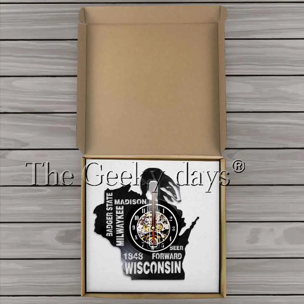 I love Wisconsin Badger State Beer настенные изображения стена часы Homesick Wall Art Milwaykee Madison