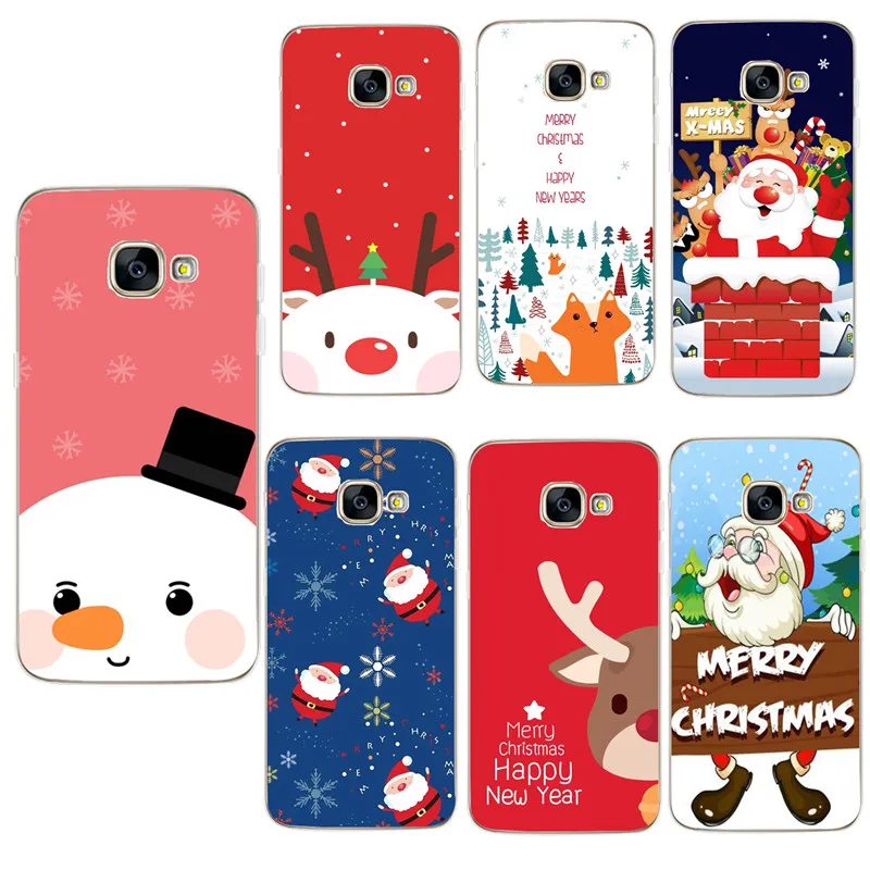 Merry Christmas Santa Claus Cover for Samsung Galaxy A30 A50 A5 2017 A7 A8 Plus 2018 S8 S9 S10 Lite S10e Case Coque |