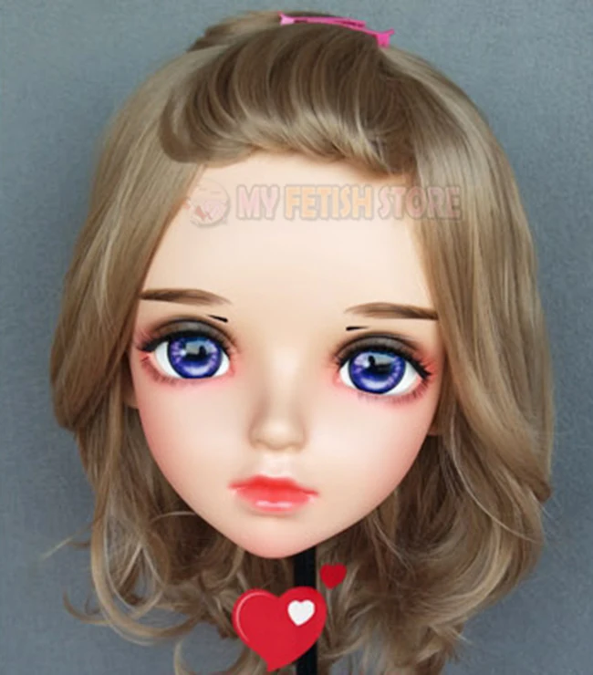 (Miao) милая девочка каучуковые полуголовы Kigurumi BJD Маска Косплей японское аниме