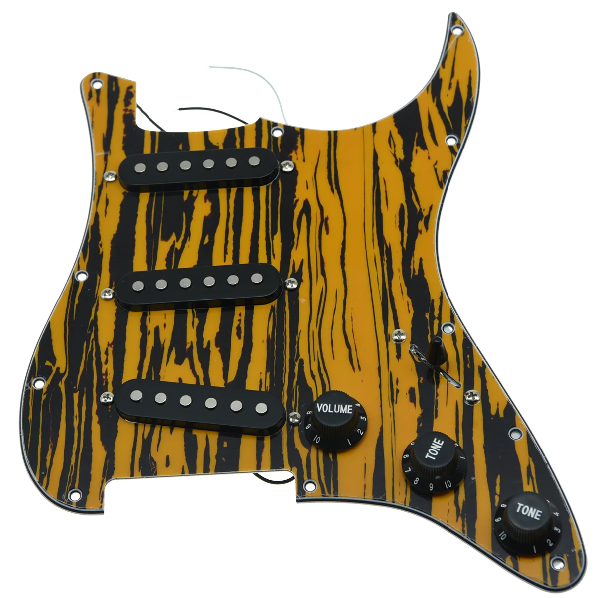 KAISH различные пользовательские Strat Pickguard Prewired ST SSS Pickguard с керамическими звукоснимателями подходит для Fender загруженный Pickguard