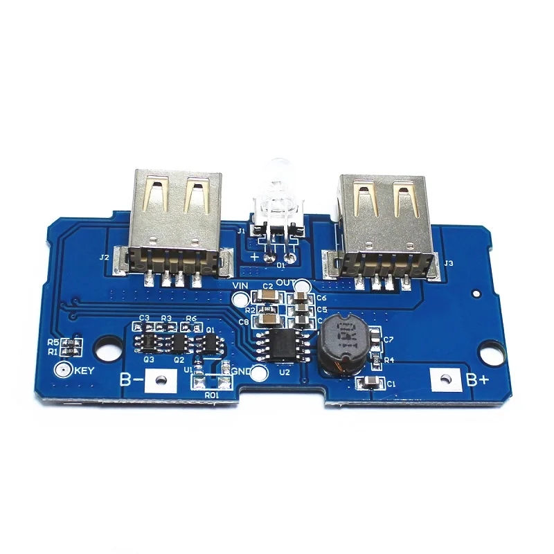USB 5V 1A 2.1A мобильный Банк питания 18650 зарядное устройство PCBA материнская плата ЖК