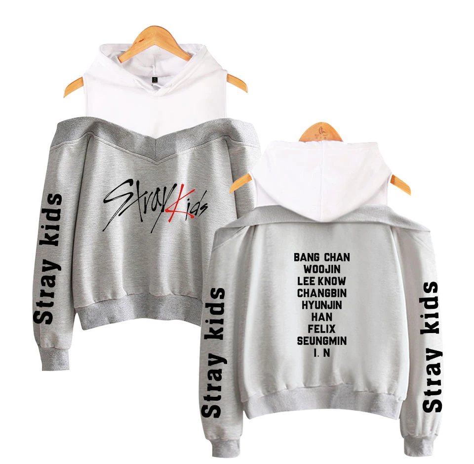 Frdun Tommee stray kids KPOP, толстовка с открытыми плечами, женская мода, хип-хоп принт, женские толстовки с капюшоном, Highstreet, толстовка, XS-2XL