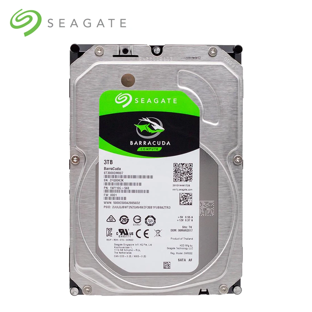 Оригинальный Seagate 3 ТБ Настольный HDD внутренний жесткий диск 5 ''ТБ 5400RPM SATA 6