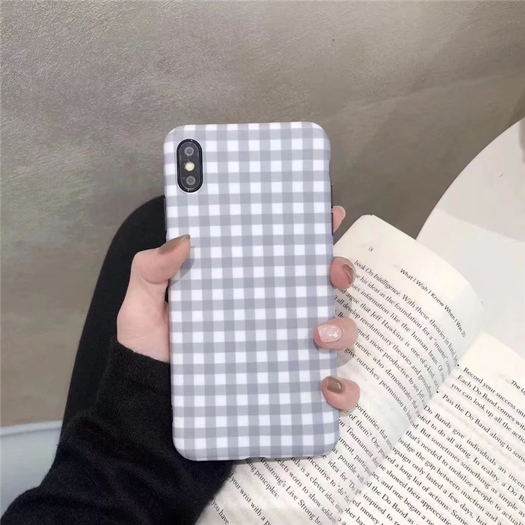 Простой розовый клетчатый чехол для телефона Wixcen Iphone Xs Max XR противоударный