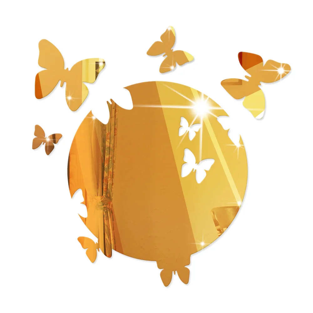 Funlife креативная трехмерная зеркальная настенная паста овальная бабочка