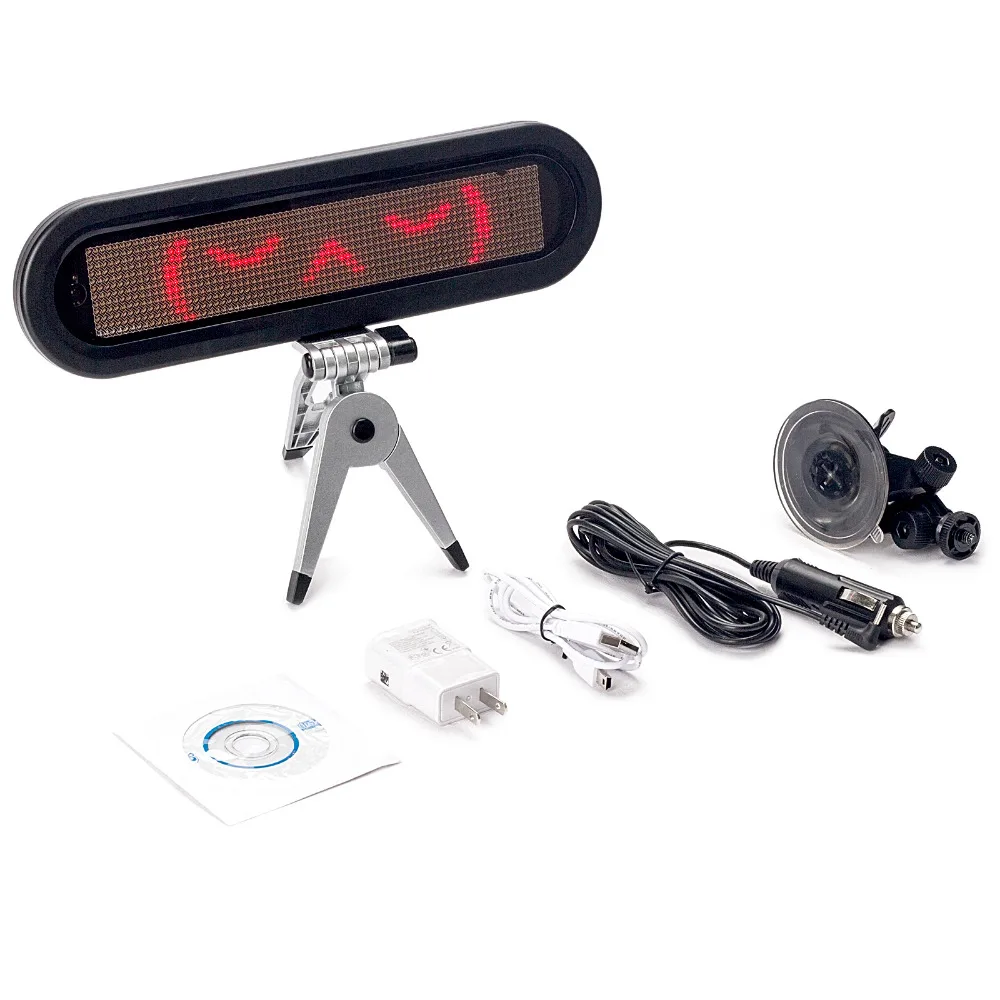 12 В программируемый светодиодный указатель такси красный автомобиль прокрутки