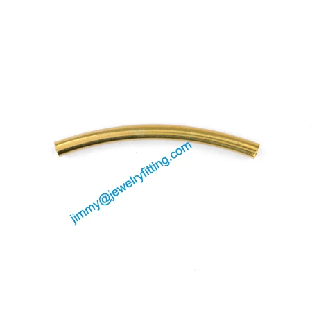 2013 New Jewelry findings Brass Bent  Tubing tube spacer tube beads for bracelet 2*25mm