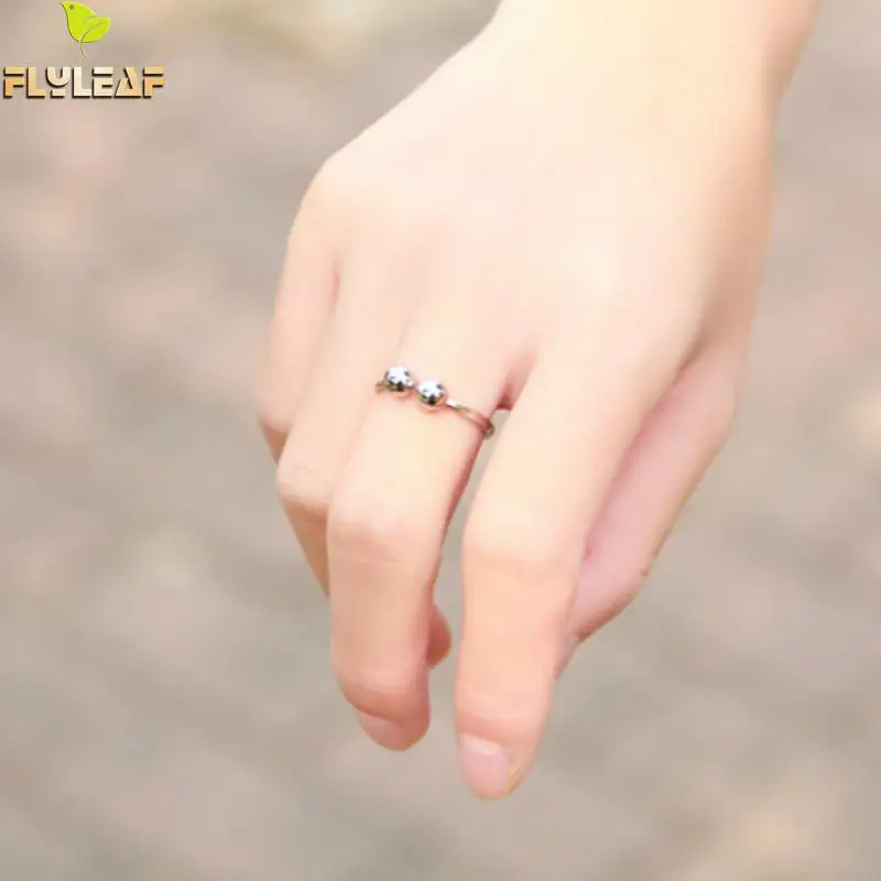 Flyleaf 2020 двойные бусины Открытые Кольца для женщин Высокое качество модные