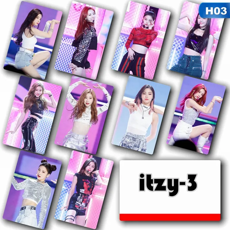 10 шт./компл. KPop ITZY альбом карты стикеры карты с кристаллами стикер s Канцелярский набор