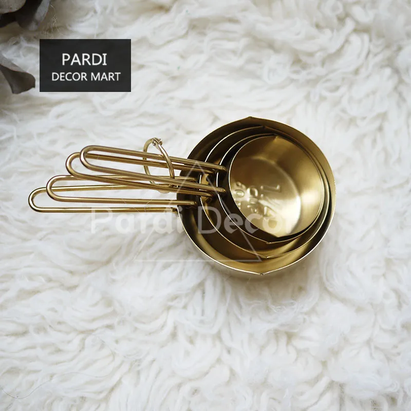 Набор золотых мерных ложек кухонные инструменты из нержавеющей стали для