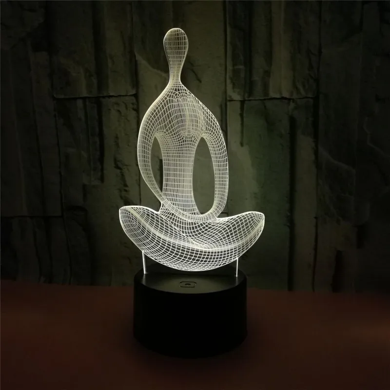 3d-лампа светодиодсветодиодный Ночная лампа для йоги медиатора экшн-Фигурки 7
