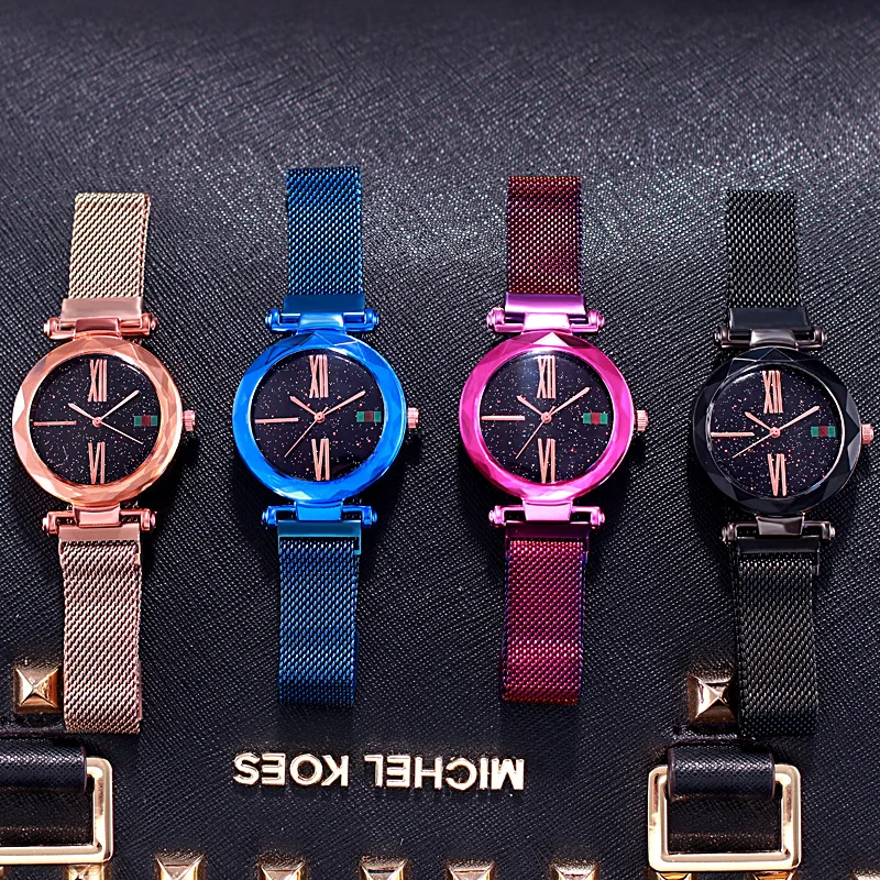 Модные наручные часы женские роскошные ремешок из нержавеющей стали кварцевые