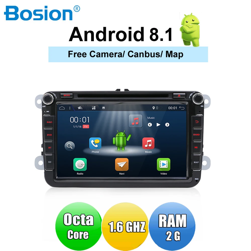 8 &quot2 Din Android 1 автомобиль радио аудио GPS навигации для Volkswagen VW Passat Polo Гольф 5 6