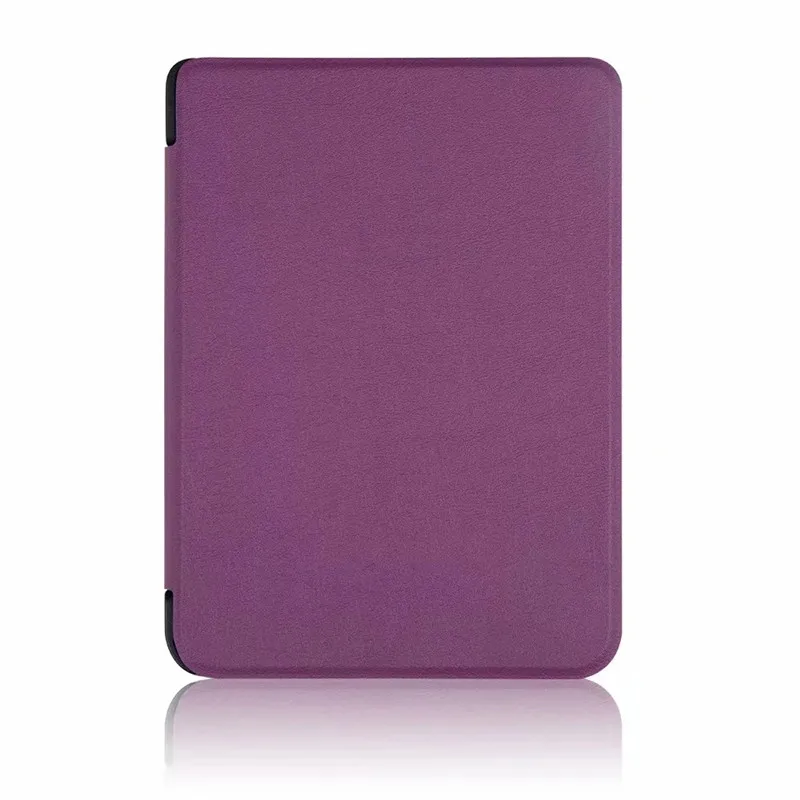 Purple Ультратонкий умный чехол из искусственной кожи с рисунком на магните для kobo Clara N249, Прозрачный HD 6,0 электронные книги, защитный чехол+ пленка+ стилус - Цвет: Purple