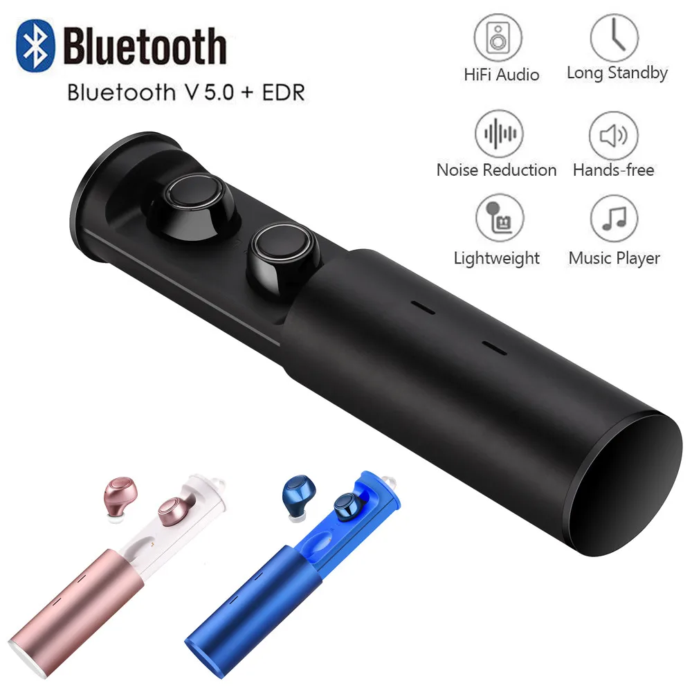 Мини настоящие беспроводные наушники TWS Bluetooth 5 0 стерео Hi Fi вкладыши спортивные