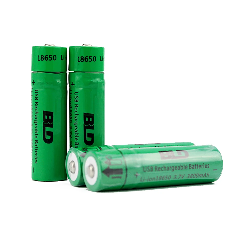 Низкая цена 3,7 V 18650 3800mAh литий-ионная USB аккумуляторная батарея USB интеллектуальная ячейка DC-Charging(1 шт