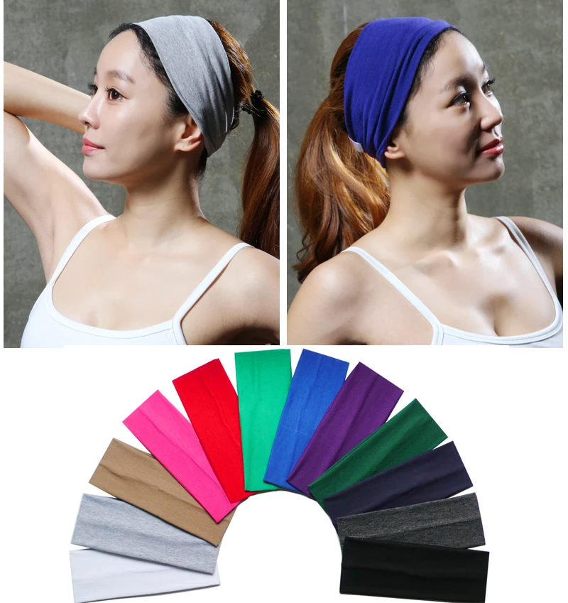 Женская эластичная повязка на голову из хлопка 3 дюйма|cotton headband|hair bandsoftball headbands |