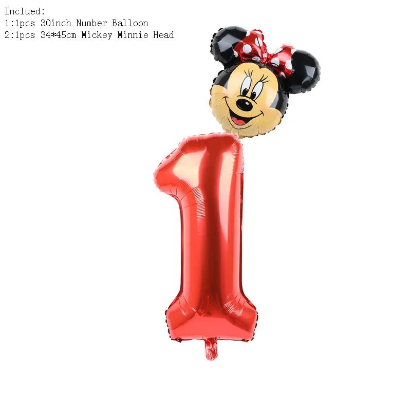 PAPYBAL 32 дюймов красные, черные номер Фольга надувные шары Mickey воздушный шар "Минни" Рисунок От 1 до 5 лет детская футболка для мальчиков и девочек, День рождения Декор - Цвет: Насыщенный сапфировый