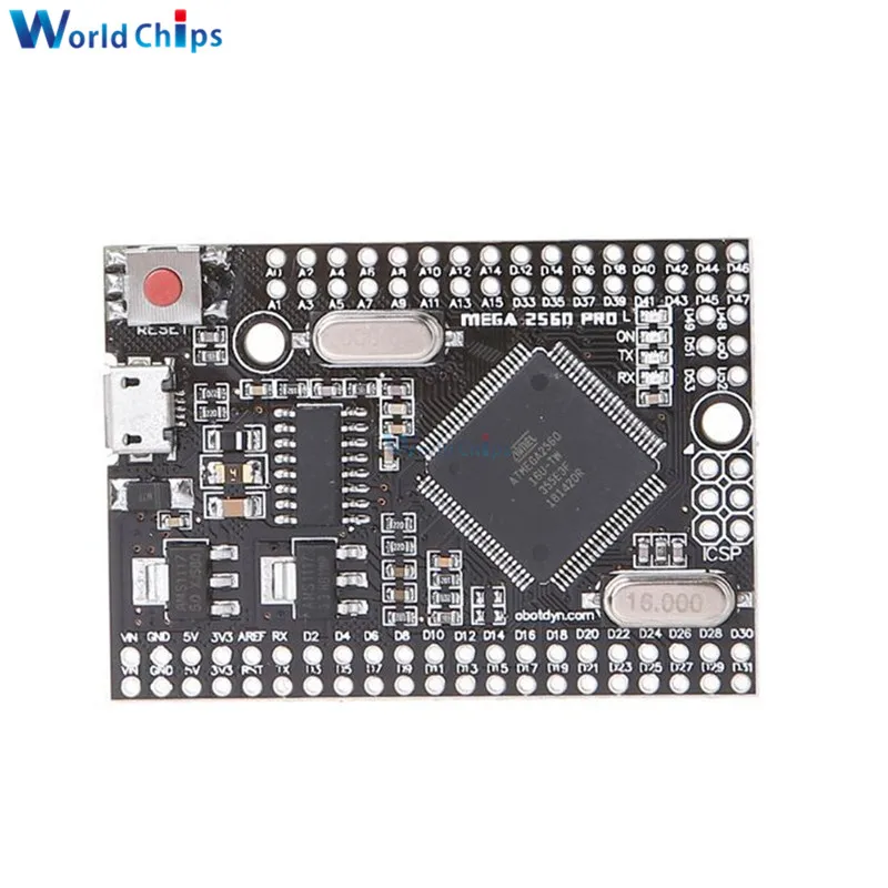 Встроенный чип MEGA 2560 PRO CH340G/Φ с штыревыми разъемами совместимый Arduino Mega2560 модуль