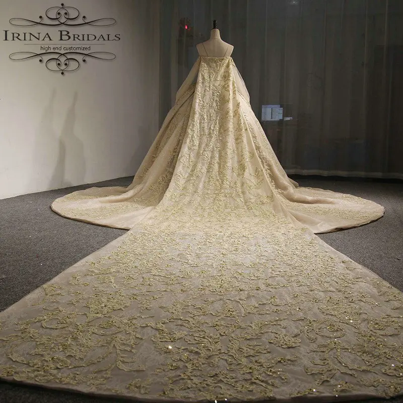 Платье с длинным рукавом и кружевной аппликацией Irina Bridal королевское платье для