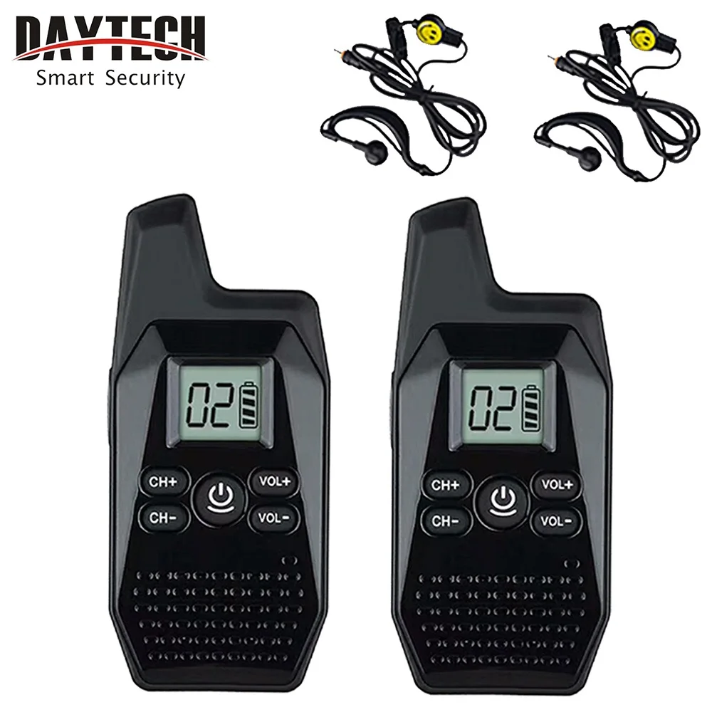 2-With Earphone DAYTECH Мини Walkie Talkie детское радио 1,5 км Портативное двухстороннее аудио радио для детей легкое в эксплуатации - Цвет: 2-With Earphone
