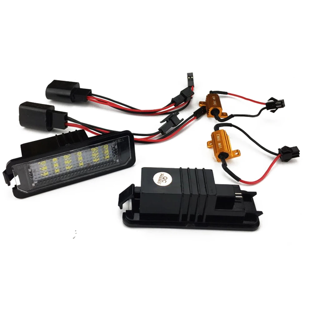 2 шт. 18LED яркий белый номерной знак свет лампы W/декодер для VW GOLF4 12V 6500K