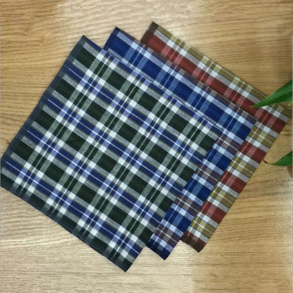 3 шт./лот классический винтажный клетчатый носовой платок в полоску Hanky мужские