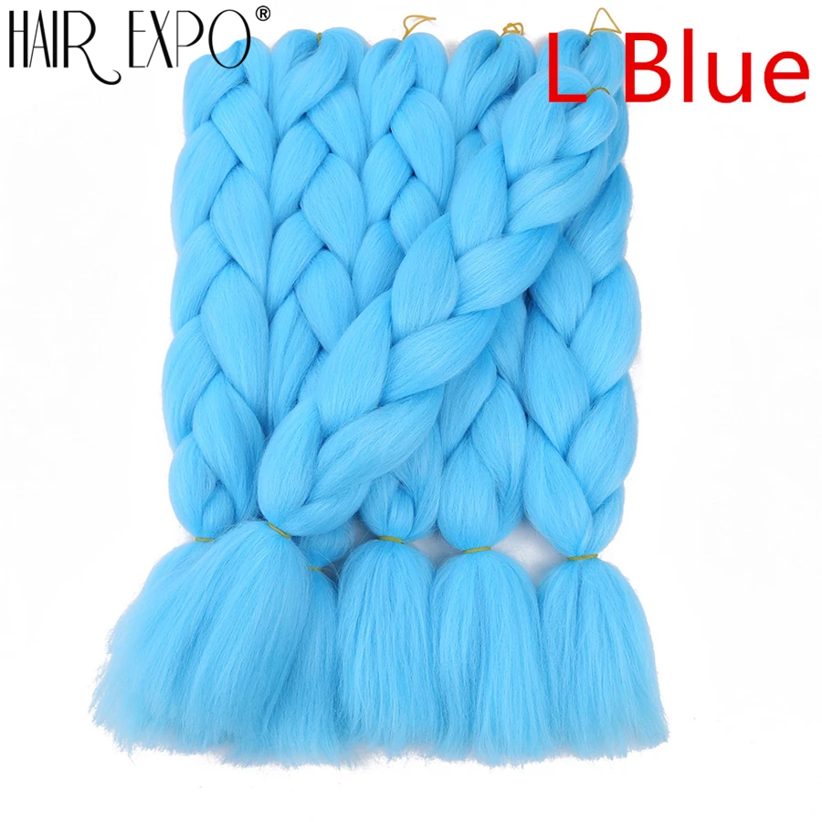 Волосы Expo City длинные 24 дюйма 100 г косы Джамбо синтетические волосы Вязание