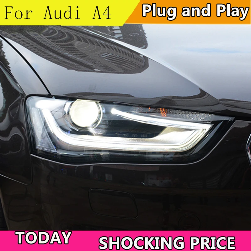 Автостайлинг doxa для Audi A4 2014 2015 фары высокой конфигурации B9 светодиодные линзы DRL