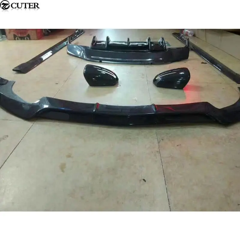 W218 CLS углеродное волокно передний бампер губа задний диффузор боковая юбка