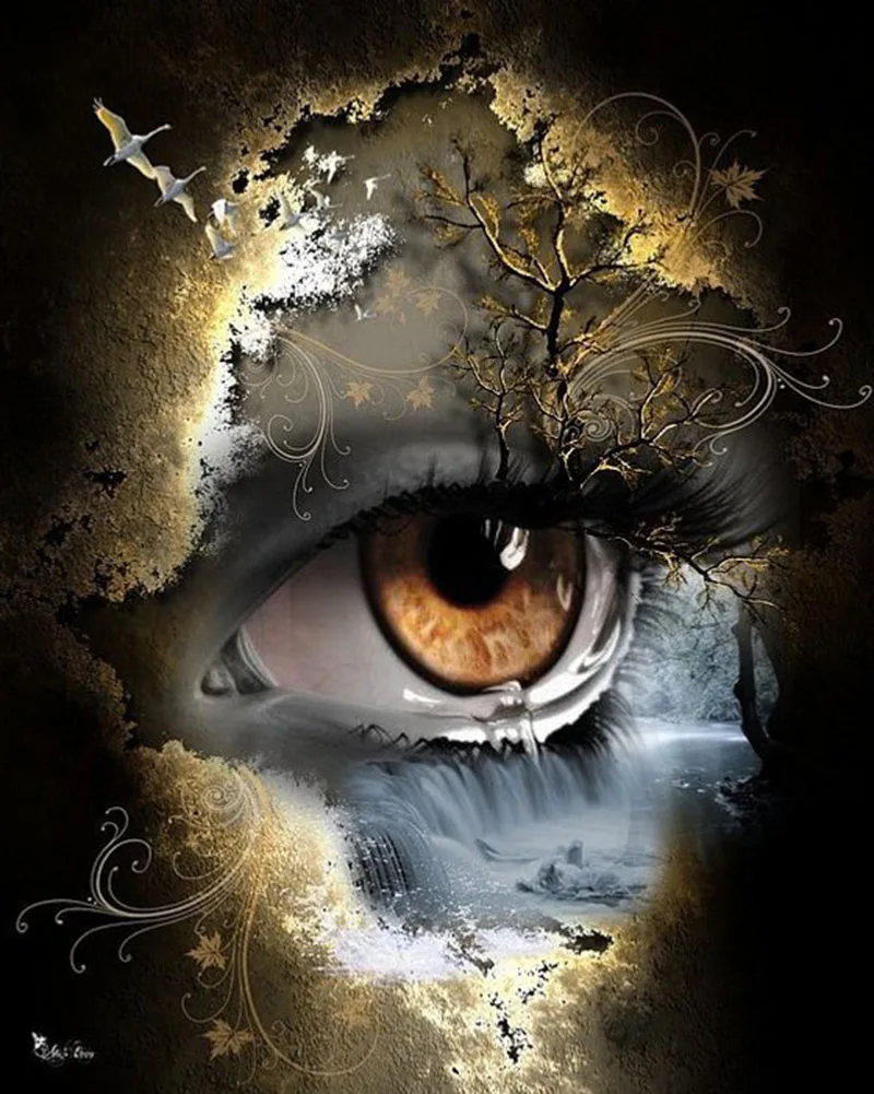 5d diy Алмазная картина набор крестиков алмазная вышивка мозаика загадочных глаз |