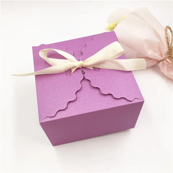 purple 30 шт./лот крафт кружево Свадебная вечеринка подарочные коробки красочный картон любовь ручной работы мыло упаковочные коробки - Цвет: purple