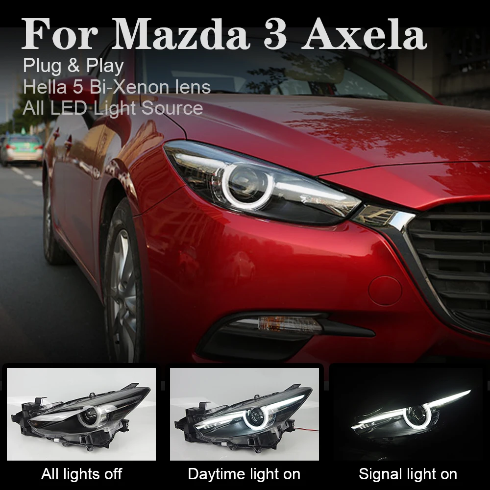 Автомобильный Стайлинг для Mazda 3 Axela фары 2017-2019 новая Mazda3 светодиодный ная фара L
