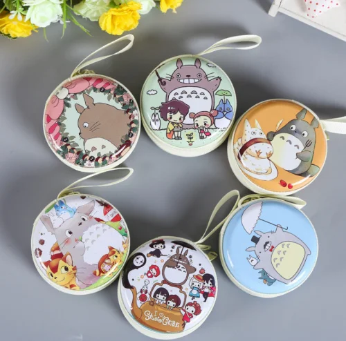 1piece random Kawaii мульти-дизайн, мультфильм наушники Монета Сумка, держатель для ключей на сумку Чехол кошелек мешок; 7 см металлический кошелек - Цвет: 1piece random