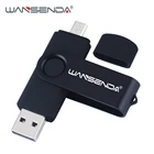 WANSENDA OTG USB флеш-накопитель Флешка 256 ГБ 128 Гб 64 ГБ 32 ГБ оперативной памяти, 16 Гб встроенной памяти, 8 ГБ флэш-накопитель 2 в 1 микро USB флеш-накопитель